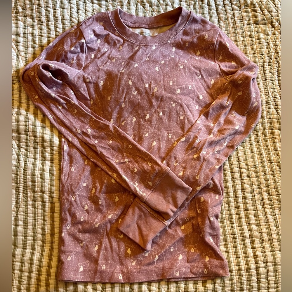 LL Bean Cotton pajamas - pink bears, size 12